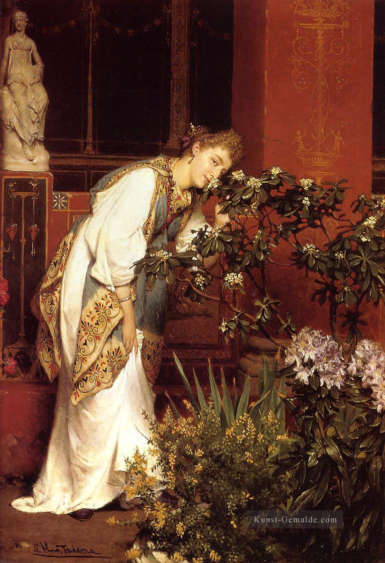 Im Peristyle2 romantische Sir Lawrence Alma Tadema Ölgemälde